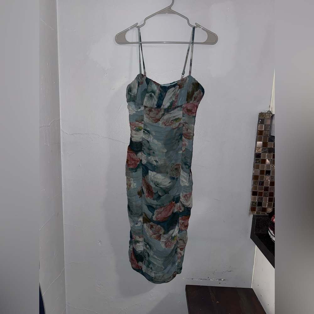 Zara Multicolor Floral Midi Dress